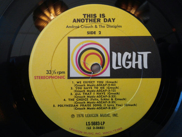 Crouch, Andrae And The Disciples - This Is Another Day (VG+) (Vinyl LP)