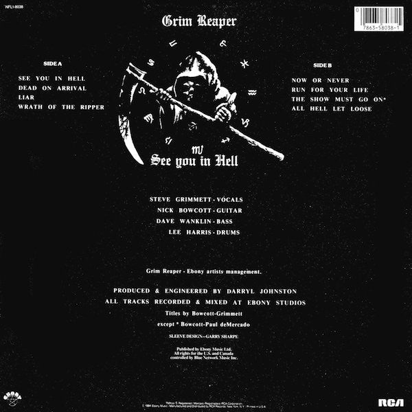 Grim Reaper - See You In Hell (VG+) (Vinyl LP)