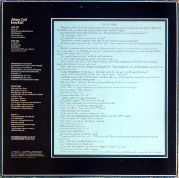 Cash, Johnny - Gone Girl (Vinyl, VG+) (Vinyl LP)