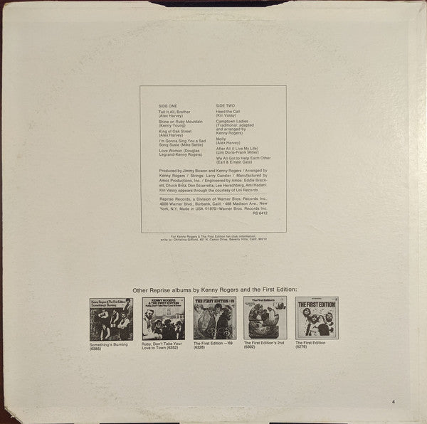 Rogers, Kenny And The First Edition - Tell It All, Brother (Vinyl, VG) (Vinyl LP)