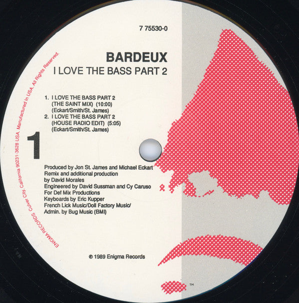 Bardeux - I Love The Bass Part Two (VG+) (Vinyl LP)