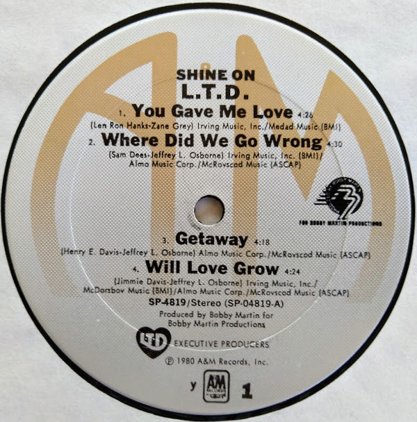 L.T.D. - Shine On (VG) (Vinyl LP)