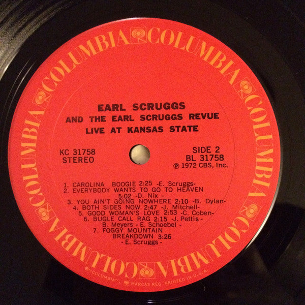 Scruggs, Earl And The Earl Scruggs Revue - Live At Kansas State (VG) (Vinyl LP)