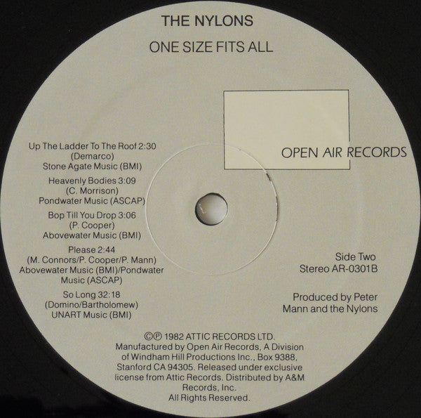 Nylons - One Size Fits All (VG+) (Vinyl LP)