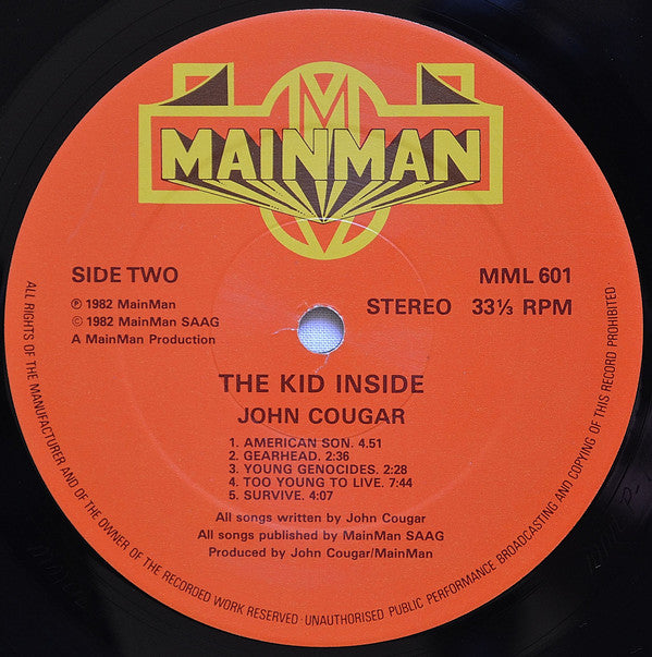 Cougar, John - The Kid Inside (Vinyl, VG+) (Vinyl LP)