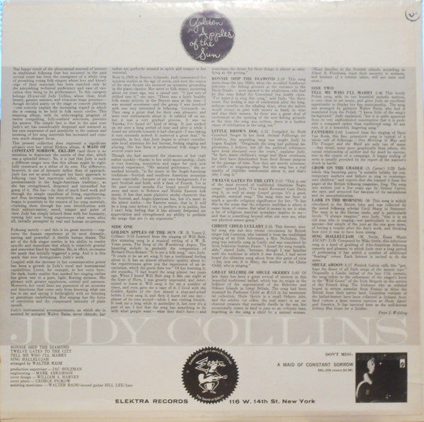 Collins, Judy - Golden Apples Of The Sun (VG) (Vinyl LP)