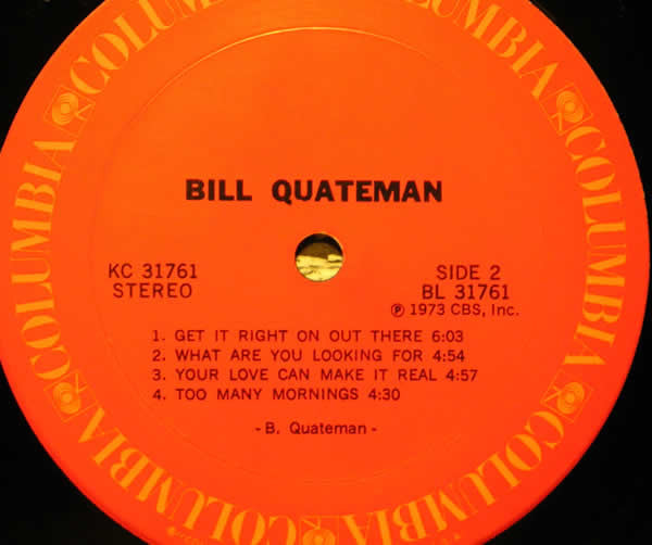 Quateman, Bill - Bill Quateman (VG) (Vinyl LP)