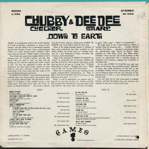 Chubby Checker & Dee Dee Sharp - Down To Earth (VG) (Vinyl LP)
