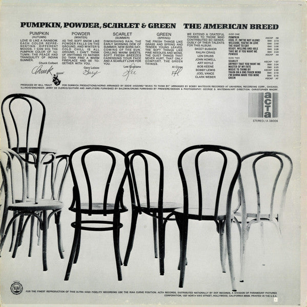 American Breed - Pumpkin, Powder, Scarlet & Green (Vinyl, VG+) (Vinyl LP)