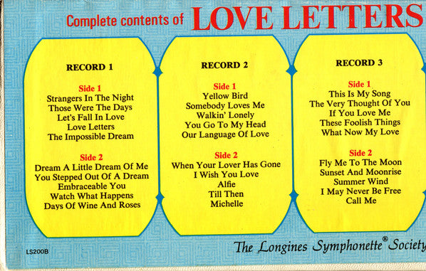 Luboff, Norman Choir And The Melachrino Strings - Love Letters (VG+) (Vinyl LP)
