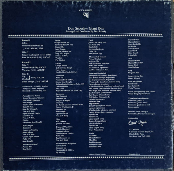 Sebesky, Don - Giant Box (VG+) (Vinyl LP)