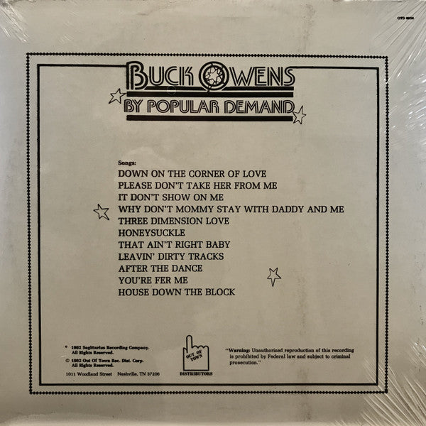 Owens, Buck - Buck Owens By Popular Demand (Vinyl, VG) (Vinyl LP)