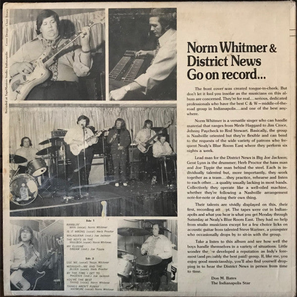 Whitmer, Norm & District News - District News (Vinyl, VG) (Vinyl LP)