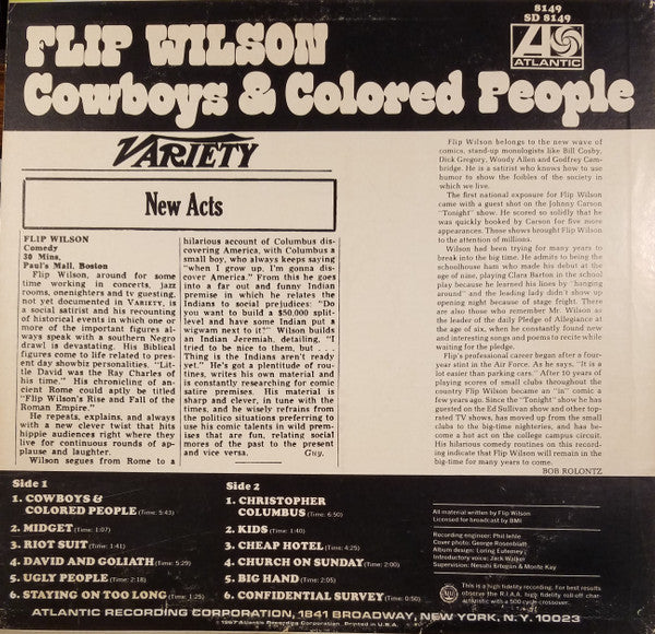 Wilson, Flip - Cowboys & Colored People (VG+) (Vinyl LP)