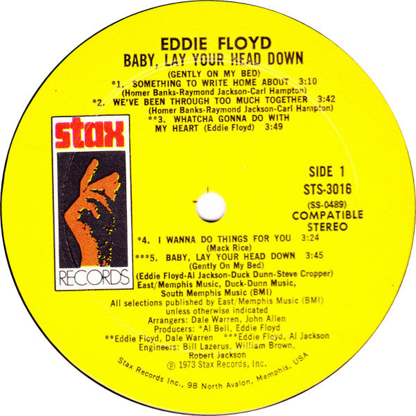Floyd, Eddie - Baby Lay Your Head Down (Gently On My Bed) (VG) (Vinyl LP)