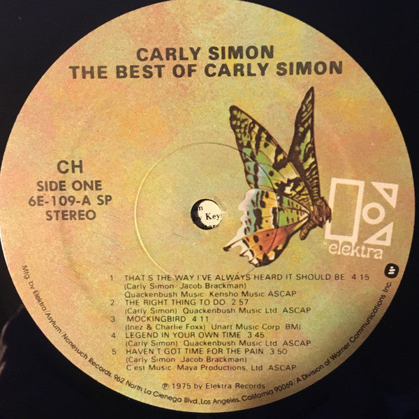 Simon, Carly - The Best Of Carly Simon (Vinyl, VG+) (Vinyl LP)