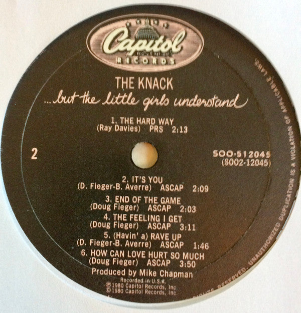Knack  - ...But The Little Girls Understand (VG+) (Vinyl LP)