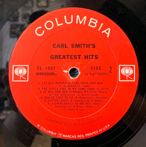 Smith, Carl - Carl Smith's Greatest Hits (Vinyl, VG) (Vinyl LP)
