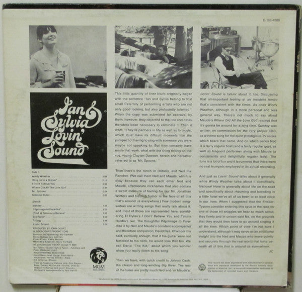 Ian & Sylvia - Lovin' Sound (VG) (Vinyl LP)