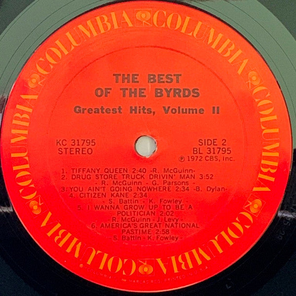Byrds - The Best Of The Byrds   Greatest Hits, Volume II  (Vinyl, VG+) (Vinyl LP)