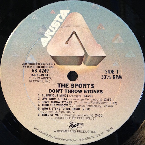 Sports - Don't Throw Stones (VG+) (Vinyl LP)