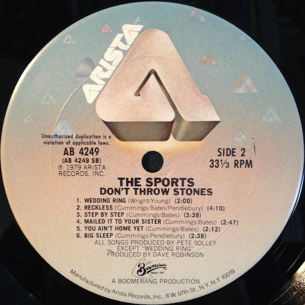 Sports - Don't Throw Stones (VG+) (Vinyl LP)