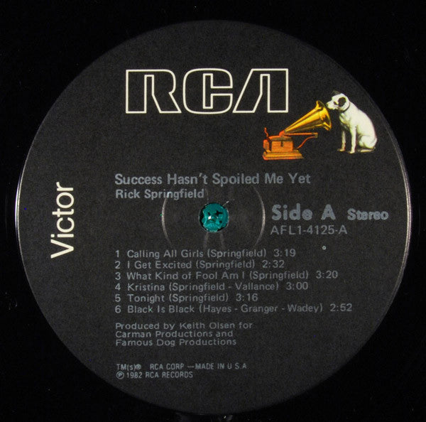 Springfield, Rick - Success Hasn't Spoiled Me Yet (Vinyl, VG) (Vinyl LP)