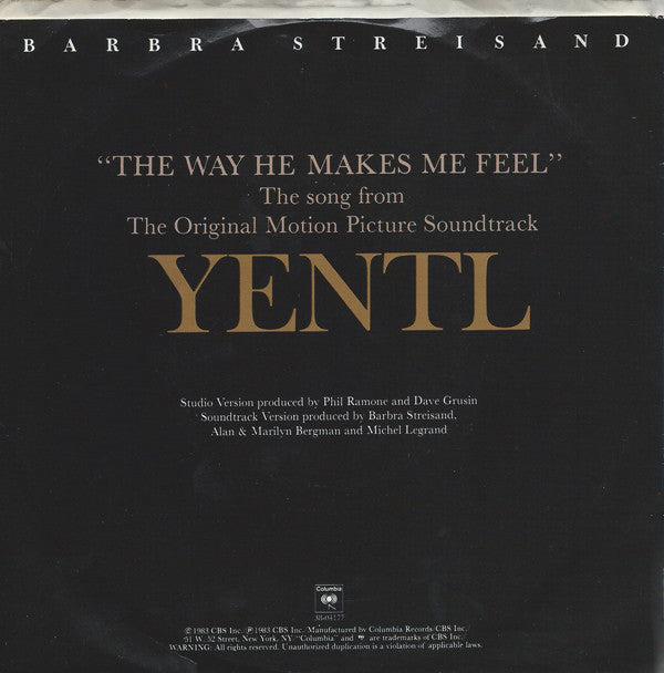 Streisand, Barbra - The Way He Makes Me Feel (VG+) (Vinyl LP)