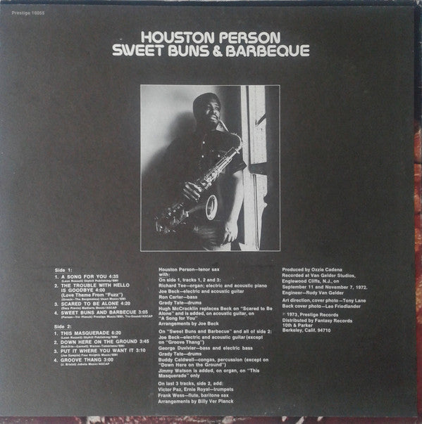 Person, Houston - Sweet Buns & Barbeque (Vinyl, G+) (Vinyl LP)