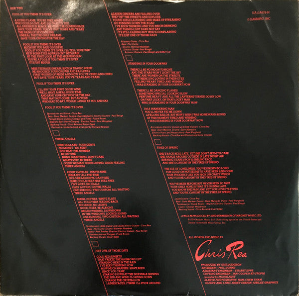 Rea, Chris - Whatever Happened To Benny Santini? (VG+) (Vinyl LP)