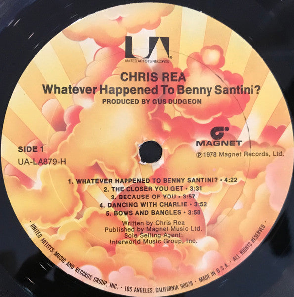 Rea, Chris - Whatever Happened To Benny Santini? (VG+) (Vinyl LP)