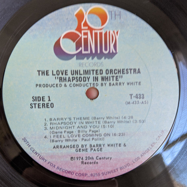 Love Unlimited Orchestra - Rhapsody In White (Vinyl, G+) (Vinyl LP)