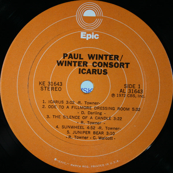 Winter, Paul / The Winter Consort - Icarus (VG) (Vinyl LP)