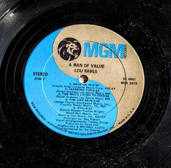Rawls, Lou - A Man Of Value (Vinyl, VG) (Vinyl LP)