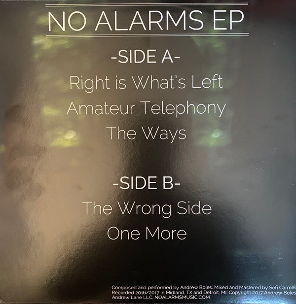 No Alarms - No Alarms EP (Vinyl, VG+) (Vinyl LP)