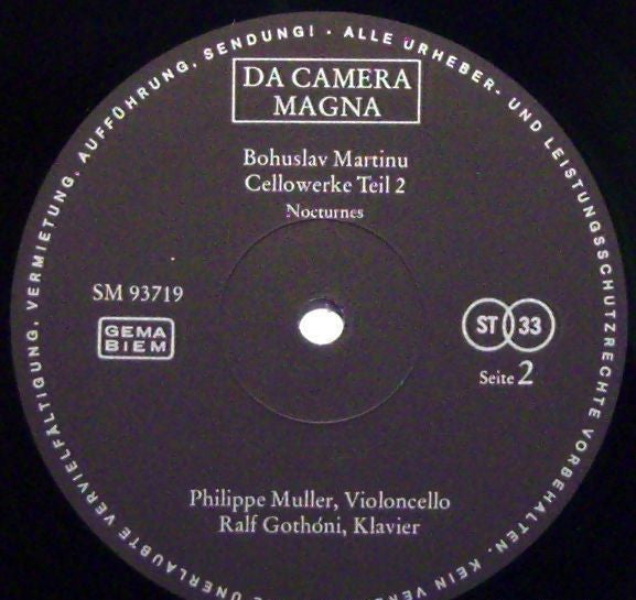 Martinu, Philippe Muller, Ralf Gothoni - Cellowerke 2 (NM or M-) (Vinyl LP)