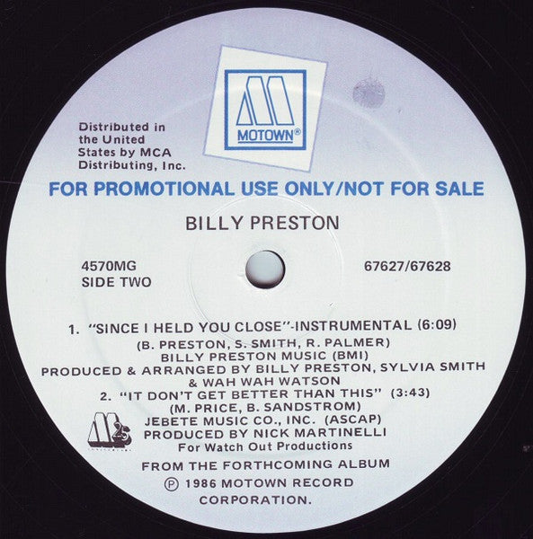 Preston, Billy - Since I Held You Close (VG+) (Vinyl LP)