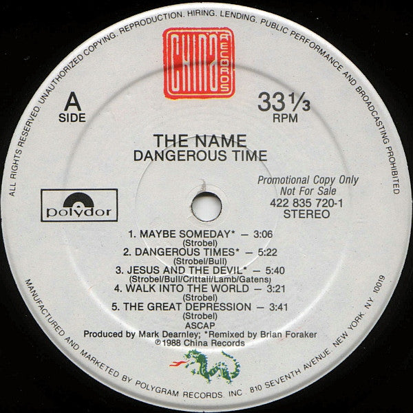 Name - Dangerous Times (VG+) (Vinyl LP)