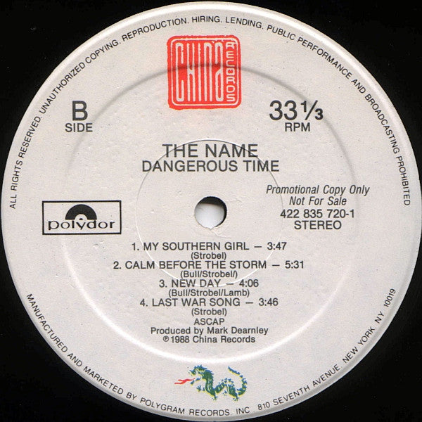 Name - Dangerous Times (VG+) (Vinyl LP)