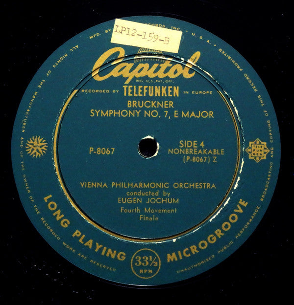 Bruckner – Vienna Philharmonic Orchestra, Eugen Jochum - Symphony No. 7, In E Major (G+) (Vinyl LP)