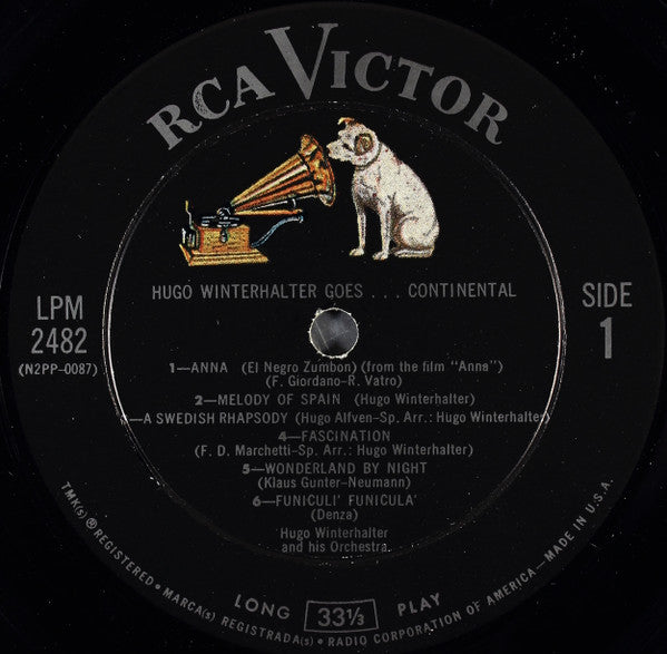 Winterhalter, Hugo  - Goes . . . Continental (VG) (Vinyl LP)