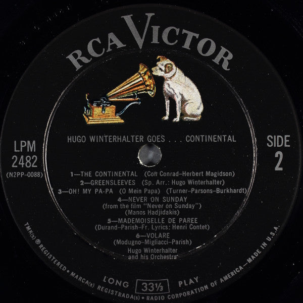 Winterhalter, Hugo  - Goes . . . Continental (VG) (Vinyl LP)