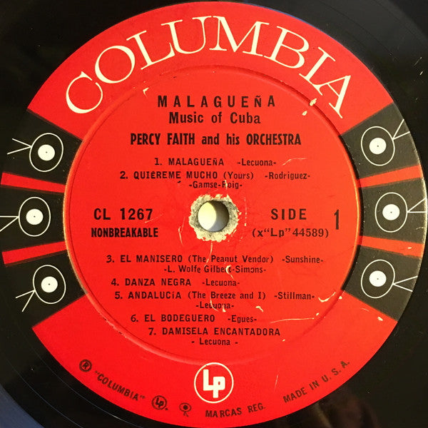 Faith, Percy & His Orchestra - Malaguena (Music Of Cuba) (Vinyl, VG+) (Vinyl LP)