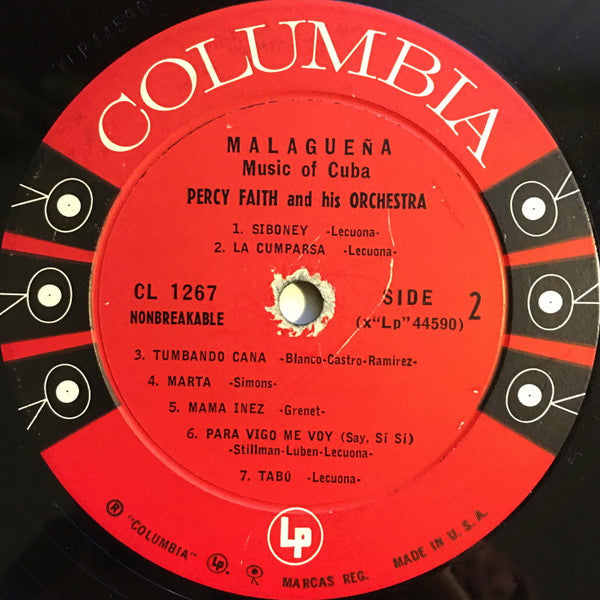 Faith, Percy & His Orchestra - Malaguena (Music Of Cuba) (Vinyl, VG+) (Vinyl LP)