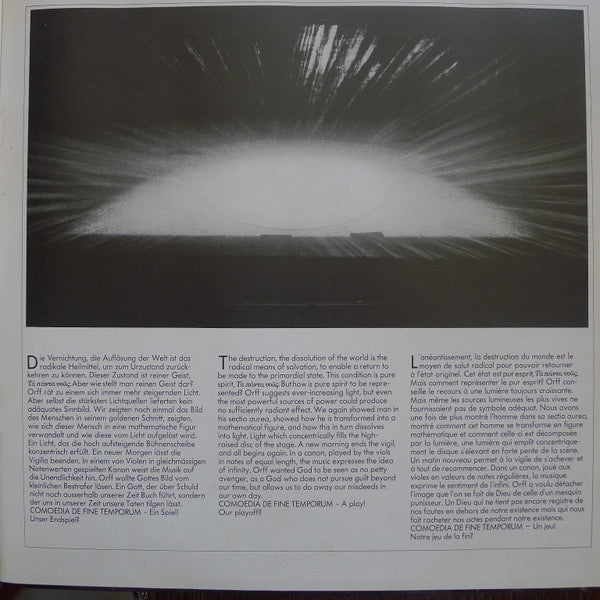 Orff, Carl - Herbert von Karajan - De Temporum Fine Comoedia (NM or M-) (Vinyl LP)