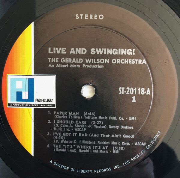 Wilson, Gerald Orchestra - Live And Swinging (VG) (Vinyl LP)