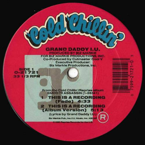 Grand Daddy I.U. - This Is A Recording (VG+) (Vinyl LP)