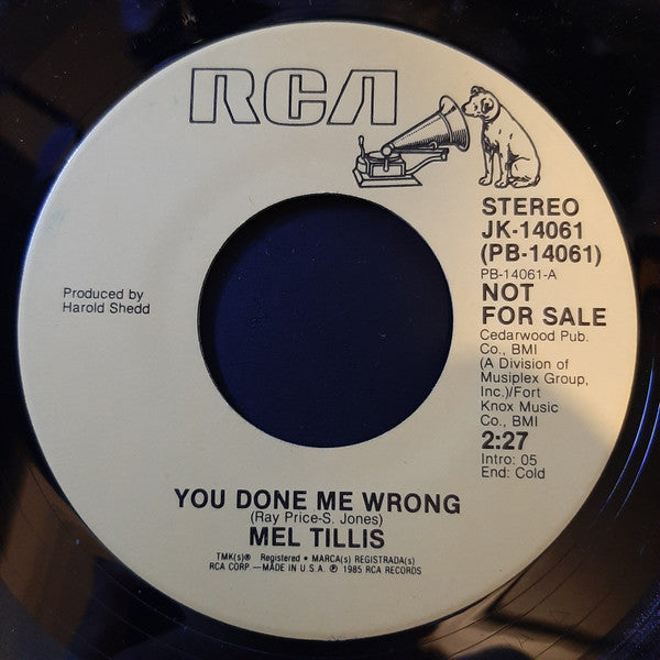 Tillis, Mel - You Done Me Wrong (VG) (Vinyl LP)