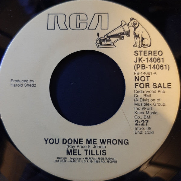 Tillis, Mel - You Done Me Wrong (VG) (Vinyl LP)
