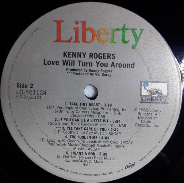 Rogers, Kenny - Love Will Turn You Around (Vinyl, VG+) (Vinyl LP)